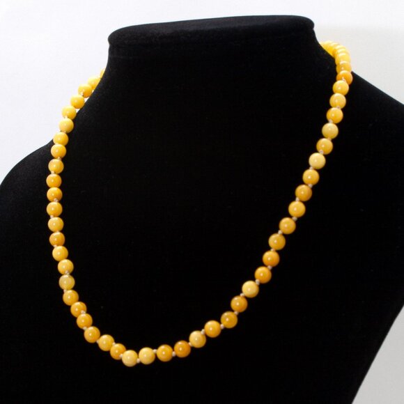 Real BALTIC AMBER Necklace, 100% NATURAL Handmade Butterscotch Amber Beads - Picture 2 of 13